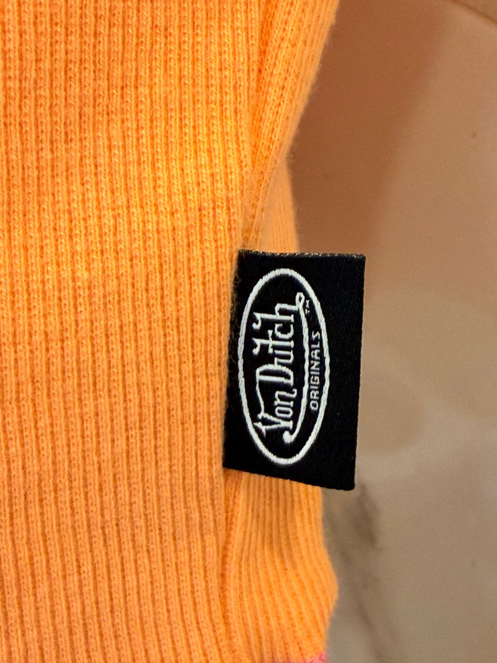 Von Dutch Originals Lettuce Hem Ribbed Crop Tank Top - Image 4