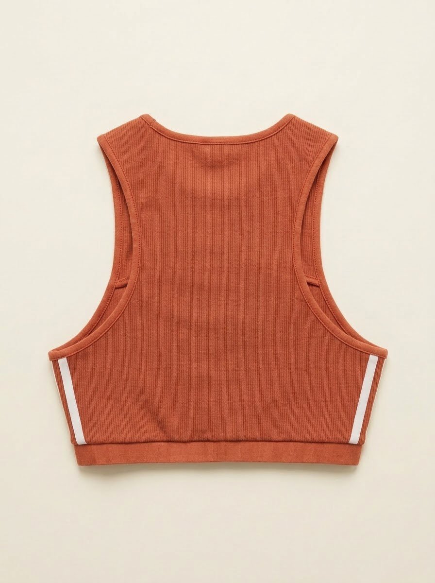 adidas Originals Ribbed Cut-Out Crop Tank Top - Image 2