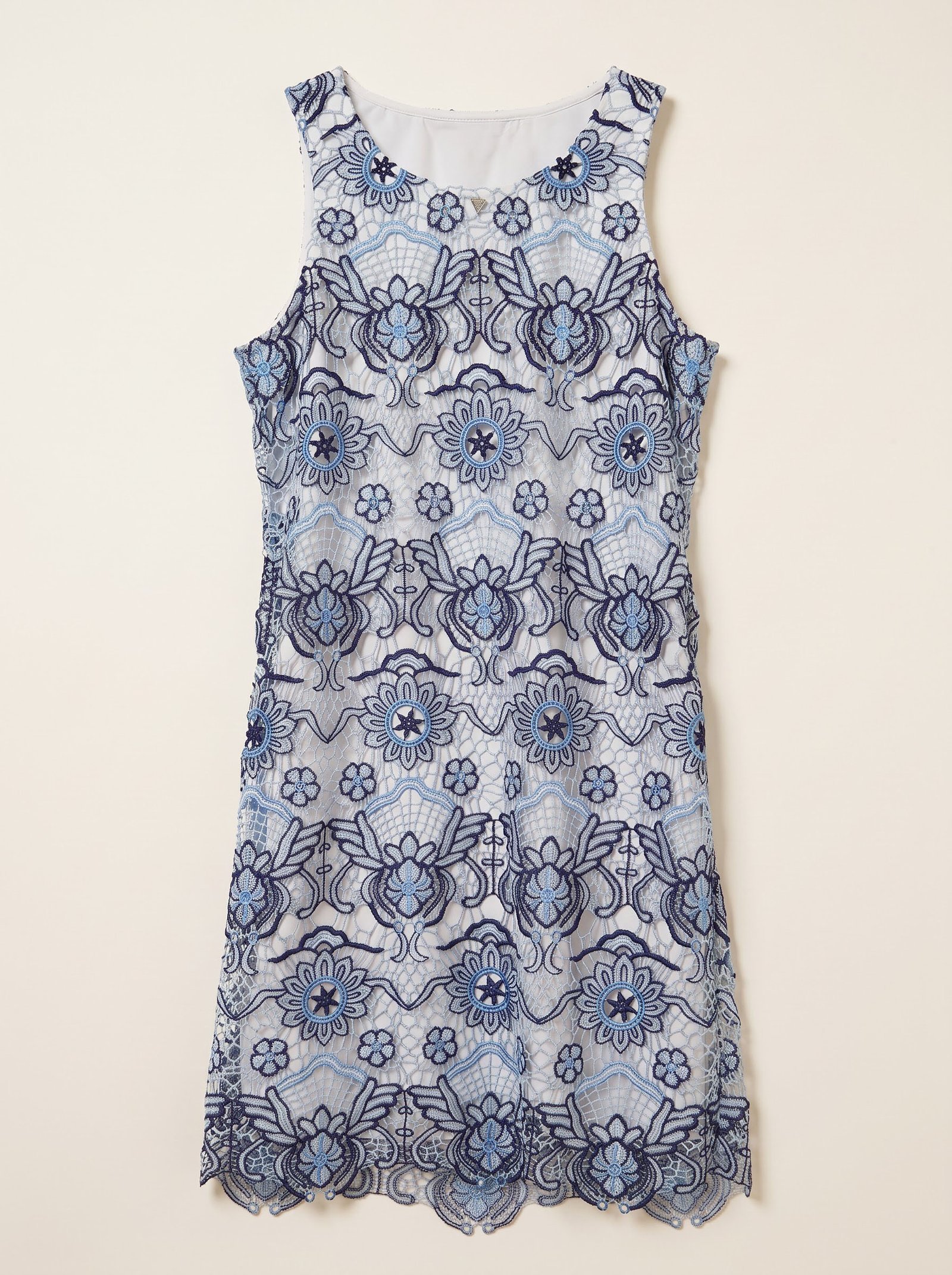 GUESS Los Angeles Guipure Lace Sheath Dress