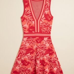 GUESS Tropical Floral Jacquard Knit Mini Dress