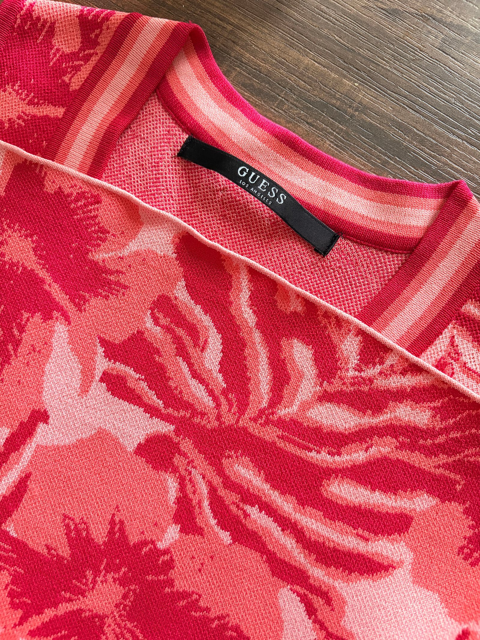 GUESS Tropical Floral Jacquard Knit Mini Dress - Image 2