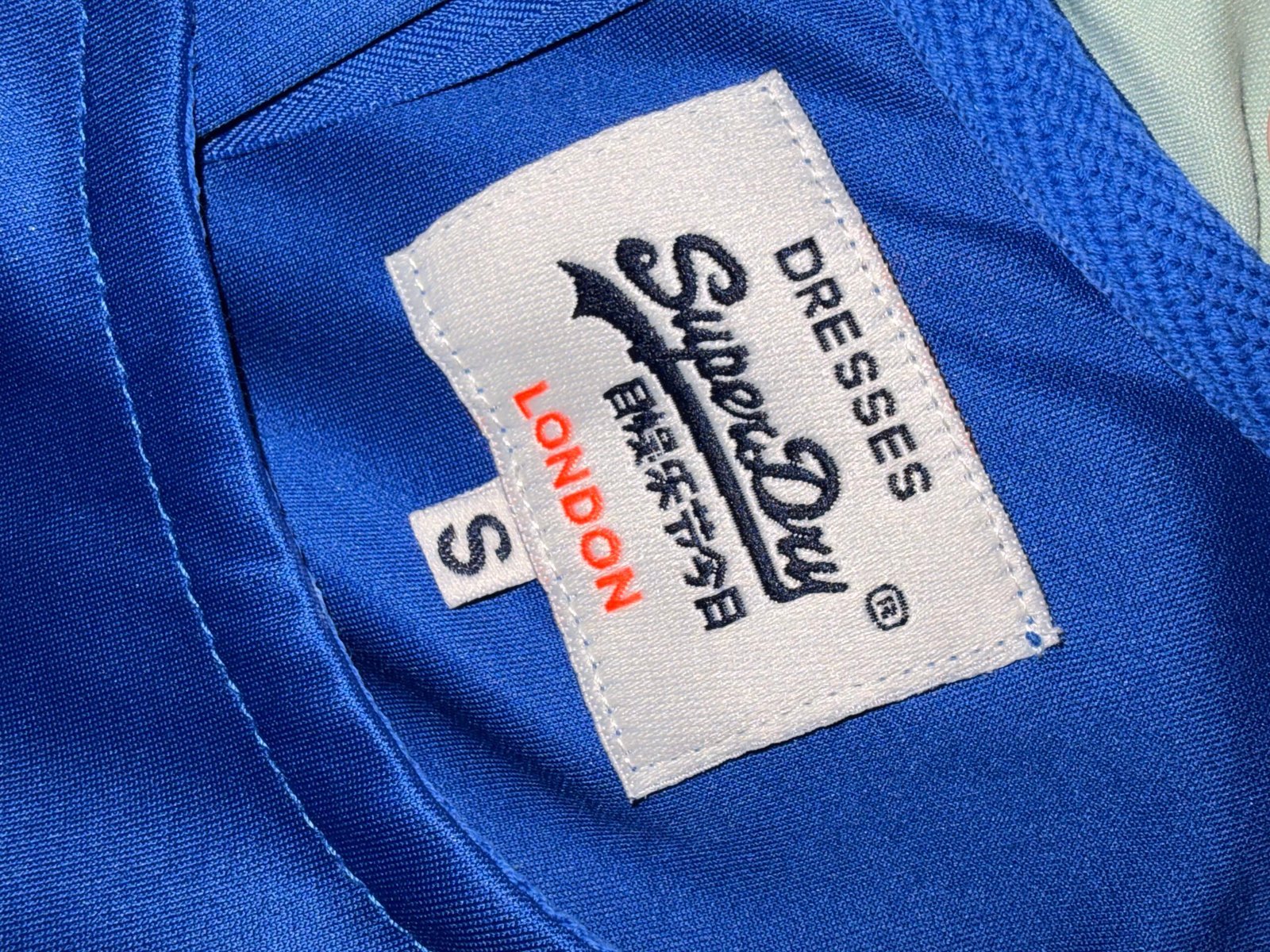 Superdry Royal Blue Pleated Skater Mini Dress - Image 2
