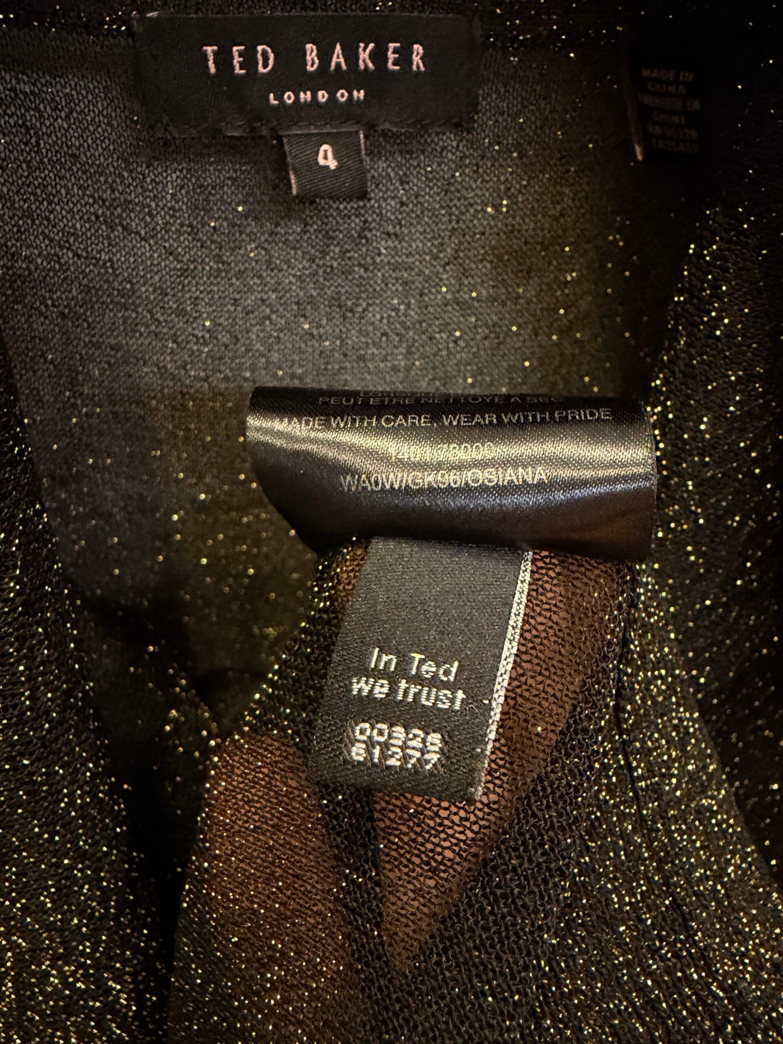 Ted Baker London Metallic Lurex Cowl Neck Knit Tunic Dress - Image 2